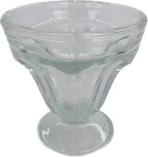 Dominion Glass Sherbet Cup Lotus Dessert Mini Single Clear Sundae Dish Footed